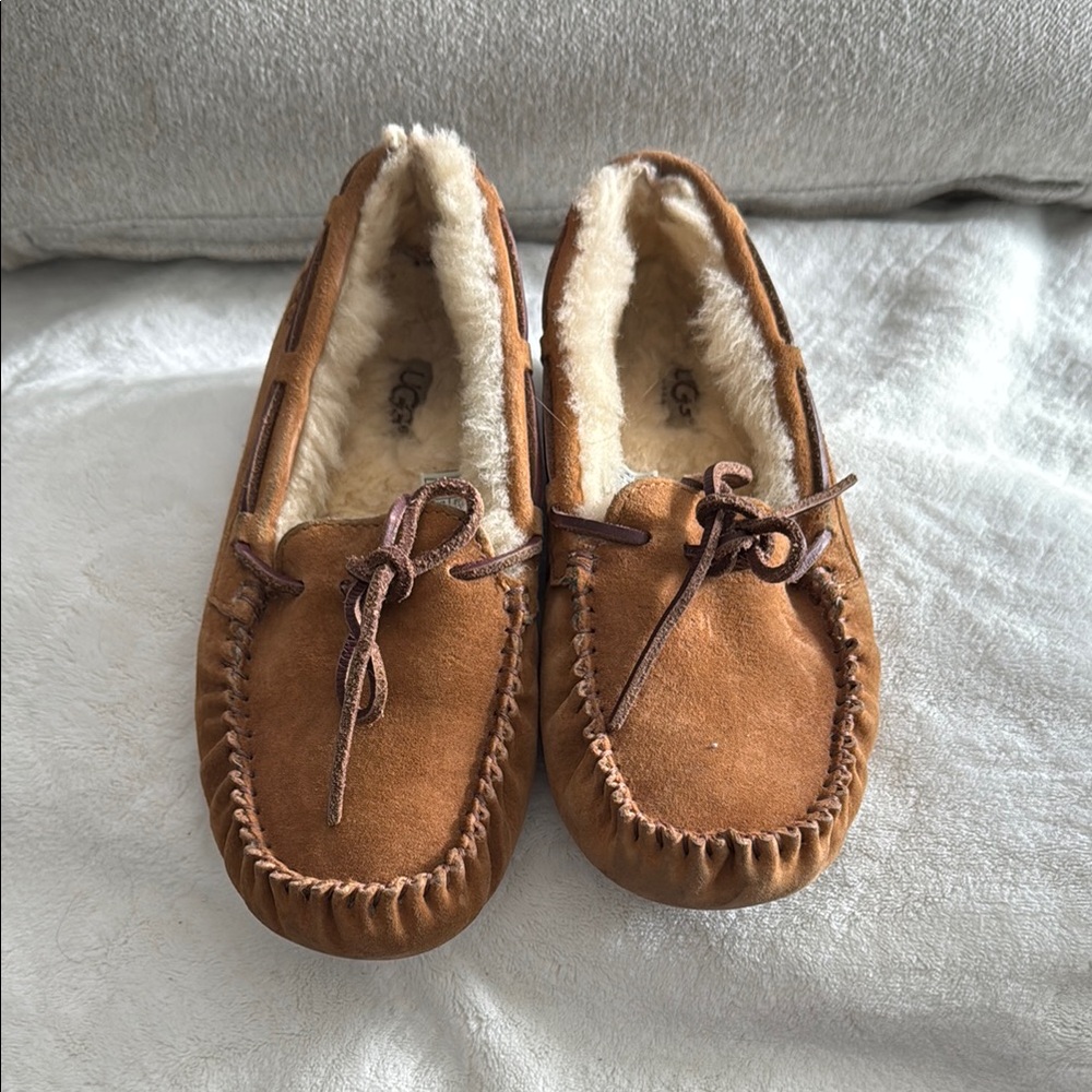 Women’s UGG Brown Shearling Moccasin Slippers